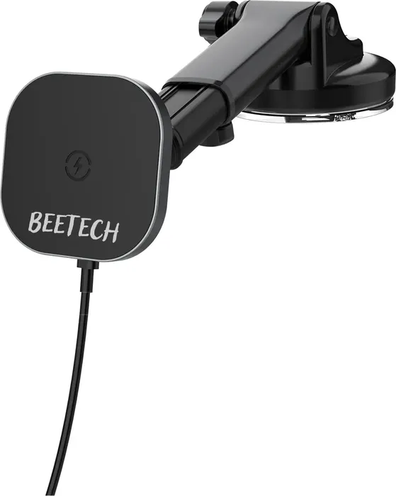 מעמד רכב MagSafe עם טעינה אלחוטית 15W דגם W9-X6 מבית BeeTech.