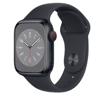 שעון חכם Apple Watch 8 45mm GPS- כסף ושחור