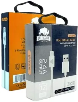 כבל USB iPhone מבית באפאלו באורך 1 מטר.